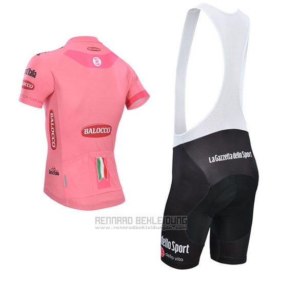 2014 Fahrradbekleidung Giro D'italien Rosa Trikot Kurzarm und Tragerhose